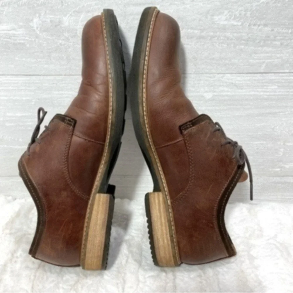 Ecco Mens Kenton Lace Up Casual Oxfords Size 44  Color Mink/Mocha
